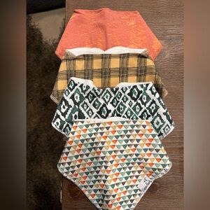 Copper Pearl Set of Four baby bib bandana